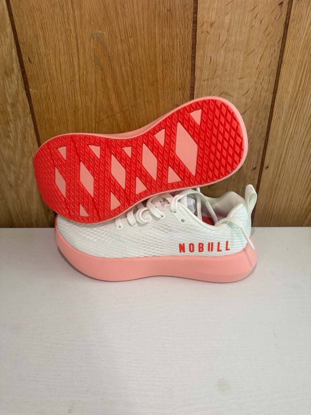 Nobull Women's Drive 2 Running Shoes in White/Coral